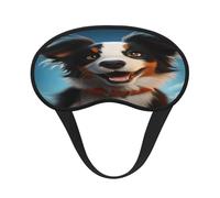 Mosytuky Playful Smile Cute Dog Print Sleep Mask for Back and Side Sleeper for Sleeping,Zero Eye Pressure Night Blindfold Ultralight Travel Nap Eye Cover