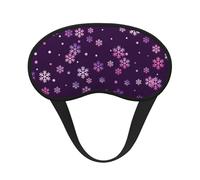 Mosytuky Purple Snow Flakes Print Sleep Mask for Back and Side Sleeper for Sleeping,Zero Eye Pressure Night Blindfold Ultralight Travel Nap Eye Cover