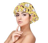 Mosytuky Rabbit Hunger Print Silky Satin Bonnet For Sleeping,Hair Bonnet For Women And Men,Adjustable Sleep Bonnet For Curly Hair