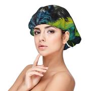 Mosytuky Realistic Style Wolf Warrior Print Silky Satin Bonnet For Sleeping,Hair Bonnet For Women And Men,Adjustable Sleep Bonnet For Curly Hair