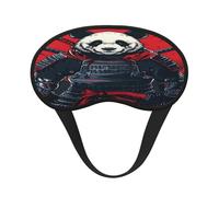 Mosytuky Red Black Eastern Panda Warrior Print Sleep Mask for Back and Side Sleeper for Sleeping,Zero Eye Pressure Night Blindfold Ultralight Travel Nap Eye Cover