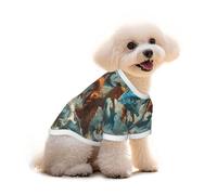 Mosytuky Red Blue Dragon Battle Epic Print Breathable Dog Shirts for Large Dogs-Stretchy T-Shirts,Soft Mesh Lightweight Quick Dry Sweatshirt-Large
