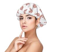 Mosytuky Red Fox Print Silky Satin Bonnet For Sleeping,Hair Bonnet For Women And Men,Adjustable Sleep Bonnet For Curly Hair
