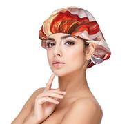 Mosytuky Red Sun Flame Fox Print Silky Satin Bonnet For Sleeping,Hair Bonnet For Women And Men,Adjustable Sleep Bonnet For Curly Hair