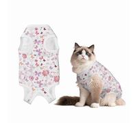 Mosytuky Retro Floral Print Dog Surgery Recovery Suit After Spay, Highly-Stretchy Dog Onesie,Dog Onesie Protect Surgical Wound-Small