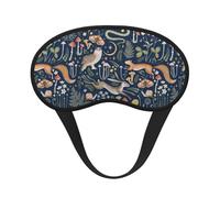 Mosytuky Retro Forest Animals Print Sleep Mask for Back and Side Sleeper for Sleeping,Zero Eye Pressure Night Blindfold Ultralight Travel Nap Eye Cover