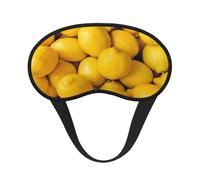 Mosytuky Ripe Yellow Lemon Print Sleep Mask for Back and Side Sleeper for Sleeping,Zero Eye Pressure Night Blindfold Ultralight Travel Nap Eye Cover