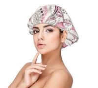 Mosytuky Romantic Travel In Paris Print Silky Satin Bonnet For Sleeping,Hair Bonnet For Women And Men,Adjustable Sleep Bonnet For Curly Hair