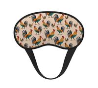 Mosytuky Rooster Print Sleep Mask for Back and Side Sleeper for Sleeping,Zero Eye Pressure Night Blindfold Ultralight Travel Nap Eye Cover