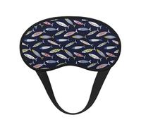 Mosytuky Sardine Print Sleep Mask for Back and Side Sleeper for Sleeping,Zero Eye Pressure Night Blindfold Ultralight Travel Nap Eye Cover