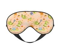 Mosytuky Scandinavian Style Hygge Print Sleep Eye Mask Blindfold with Elastic Strap Headband, Soft Eye Cover Eyeshade for Night Sleeping, Travel