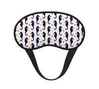 Mosytuky Seahorses and Hearts Print Sleep Mask for Back and Side Sleeper for Sleeping,Zero Eye Pressure Night Blindfold Ultralight Travel Nap Eye Cover