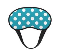 Mosytuky Sky Blue and White Polka Dot Print Sleep Mask for Back and Side Sleeper for Sleeping,Zero Eye Pressure Night Blindfold Ultralight Travel Nap Eye Cover