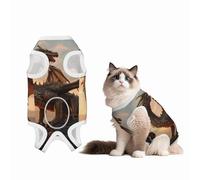 Mosytuky Sky Sunset Bronze Dragon Print Dog Surgery Recovery Suit After Spay, Highly-Stretchy Dog Onesie,Dog Onesie Protect Surgical Wound-Large