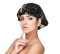 Mosytuky Spiderweb Bats And A Spider Print Silky Satin Bonnet For Sleeping,Hair Bonnet For Women And Men,Adjustable Sleep Bonnet For Curly Hair