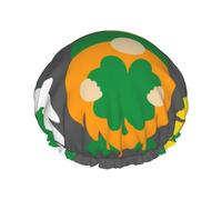 Mosytuky Spring St Patrick’s Day Irish Gnomes Print Shower Cap For Women,Elastic And Reusable,Double Waterproof Layers Bathing Hat