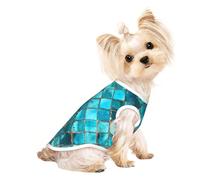 Mosytuky Square Glass Mosaic Print Dog Shirts Pet Clothes,Puppy Vest T-Shirt Sleeveless Costumes,Doggy Apparel Outfits for Small Extra Small Medium Dogs and Cats-(Small)