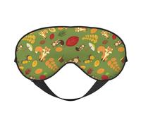 Mosytuky Squirrel and Fox in The Forest Print Sleep Eye Mask Blindfold with Elastic Strap Headband, Soft Eye Cover Eyeshade for Night Sleeping, Travel