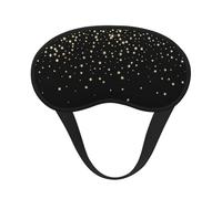 Mosytuky Star Silver Glitter Print Sleep Mask for Back and Side Sleeper for Sleeping,Zero Eye Pressure Night Blindfold Ultralight Travel Nap Eye Cover