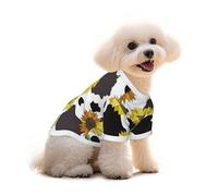 Mosytuky Sunflowers Country Print Breathable Dog Shirts for Large Dogs-Stretchy T-Shirts,Soft Mesh Lightweight Quick Dry Sweatshirt-Large