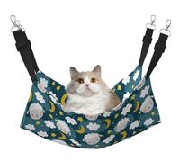Mosytuky Sweet Dream Lamb Print Pet Hammock for Cage Reversible Cat Hanging Hammock Bed for Kitten Puppy Cats Small Dogs Rabbits Small Animals