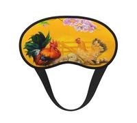 Mosytuky The Chicken Family Print Sleep Mask for Back and Side Sleeper for Sleeping,Zero Eye Pressure Night Blindfold Ultralight Travel Nap Eye Cover