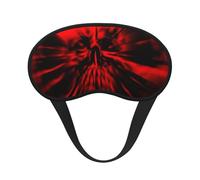 Mosytuky The Red Head Skull Print Sleep Mask for Back and Side Sleeper for Sleeping,Zero Eye Pressure Night Blindfold Ultralight Travel Nap Eye Cover