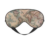 Mosytuky The World Is Hemisphere Print Sleep Eye Mask Blindfold with Elastic Strap Headband, Soft Eye Cover Eyeshade for Night Sleeping, Travel