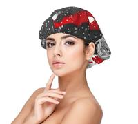 Mosytuky Traditional Scandinavian Dwarf Print Silky Satin Bonnet For Sleeping,Hair Bonnet For Women And Men,Adjustable Sleep Bonnet For Curly Hair
