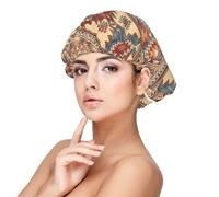 Mosytuky Traditional Tribal Aztec Print Silky Satin Bonnet For Sleeping,Hair Bonnet For Women And Men,Adjustable Sleep Bonnet For Curly Hair