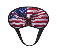 Mosytuky USA Eagle with Spread Wings Print Sleep Mask for Back and Side Sleeper for Sleeping,Zero Eye Pressure Night Blindfold Ultralight Travel Nap Eye Cover