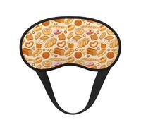 Mosytuky Various Bread Print Sleep Mask for Back and Side Sleeper for Sleeping,Zero Eye Pressure Night Blindfold Ultralight Travel Nap Eye Cover