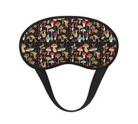 Mosytuky Various Mushrooms Print Sleep Mask for Back and Side Sleeper for Sleeping,Zero Eye Pressure Night Blindfold Ultralight Travel Nap Eye Cover