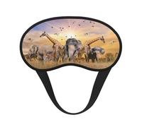 Mosytuky Vintage Wildlife Protection Print Sleep Mask for Back and Side Sleeper for Sleeping,Zero Eye Pressure Night Blindfold Ultralight Travel Nap Eye Cover