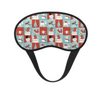 Mosytuky Warm Christmas Memories Print Sleep Mask for Back and Side Sleeper for Sleeping,Zero Eye Pressure Night Blindfold Ultralight Travel Nap Eye Cover