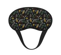 Mosytuky Wasp and Florals Print Sleep Mask for Back and Side Sleeper for Sleeping,Zero Eye Pressure Night Blindfold Ultralight Travel Nap Eye Cover