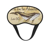 Mosytuky We Live for Adventure Print Sleep Mask for Back and Side Sleeper for Sleeping,Zero Eye Pressure Night Blindfold Ultralight Travel Nap Eye Cover