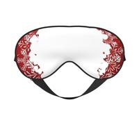 Mosytuky Winter Christmas Snowflake Print Sleep Eye Mask Blindfold with Elastic Strap Headband, Soft Eye Cover Eyeshade for Night Sleeping, Travel