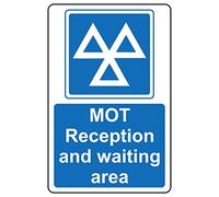 MOT reception and waiting area Sign - 3mm Aluminium sign (400mm x 300mm)