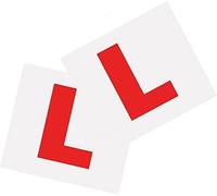 Motacare® Fully Magnetic Car L-Plates, 2 Pack Red L Plate for Car, Magnetic Extra Thick Strong Learner Plates, Easy to Attach and Remove without Scratching Paint
