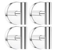 MOTAIPEAK Suction Cup Hooks for Shower, Shower Hooks for Inside Shower, No Drill Towel Hooks for Bathroom, Removable Suction Hooks for Glass, Mirror, Tile, Waterproof, Rustproof - Chrome (4 Pack)