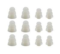 Motanar Triple Flange Replacement Eartips, Soft Noise-Isolation Silicone Ear Tips with 2mm Connector for Etymotic Shure Klipsch Westone, in Ear Canal, S/L Size Included, 6 Pairs (Clear)