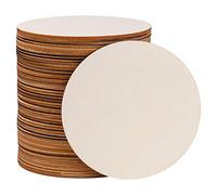 Motarto 50 Pieces 5 Inch Round Wood Discs for Crafts Blank Unfinished Wood Circle Pieces for Painting Writing and DIY Home Decor