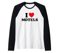 Motel Heart Funny Cute Road Trip Classic Room Adventure Fan Raglan Baseball Tee