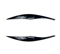 Motenna Carbon Fiber Car Headlight Eyebrow Eyelid Trim Eyebrows Eyelids Lids Fit For BMW 3 Series E90 E91 320i 330i Sedan Touring 2005-2012 car eyebrow decoration(Gloss Black)