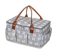 Moteph Extra Large Diaper Caddy, Craft, Toy Organizer with Zip-Top Cover with Waterproof Wet/Dry Bag - Perfect for Baby Shower