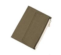 Moterm Canvas Zipper Pocket for Travelers Notebook, 1 Insert Pouch Refill for TN Accessories Paper Card Holder Storage Bag (Passport Size,Olivegreen)