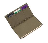 Moterm Canvas Zipper Pocket for Travelers Notebook, 1 Insert Pouch Refill for TN Accessories Standard Size Paper Card Holder Storage Bag (Olivegreen)