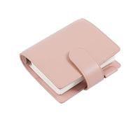 Moterm Elite Pocket Rings Planner - Genuine Leather Folder A7 Organiser without Large Back Compartment (Pebble Dust Rose, 25 mm Ring)