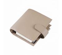 Moterm Pocket Luxe Ring Planner - Genuine Leather Binder Organiser (Pebble Taupe, 30 mm Ring)